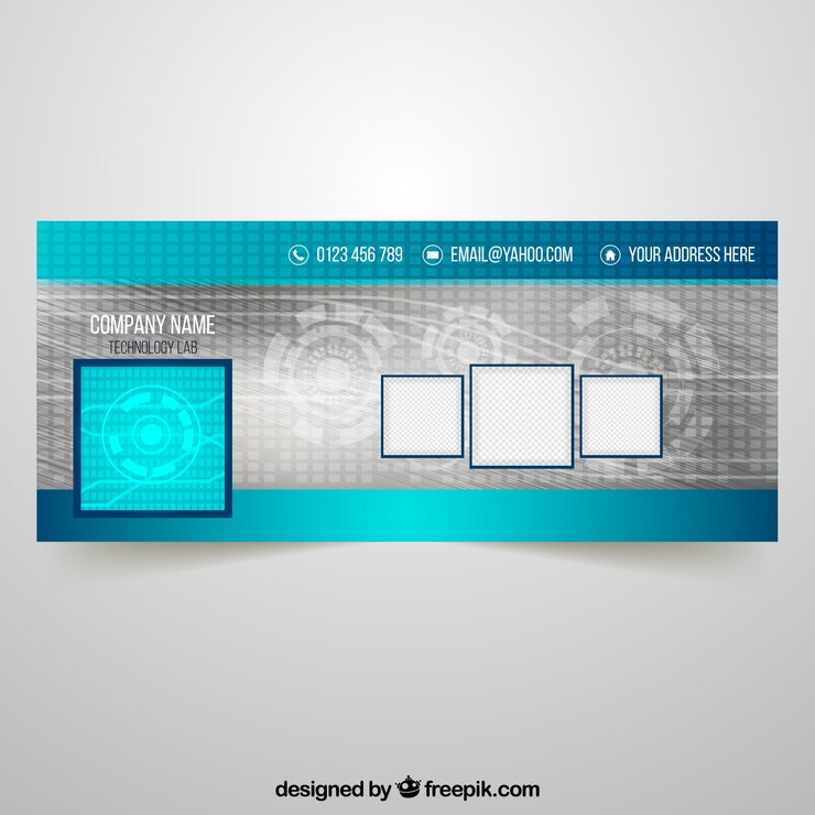 Vettore gratuito tecnologia facebook abstract cover