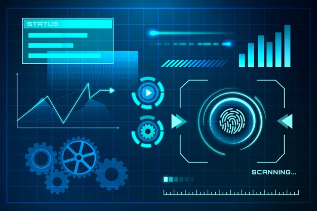 Tecnologia futuristica della rete globale