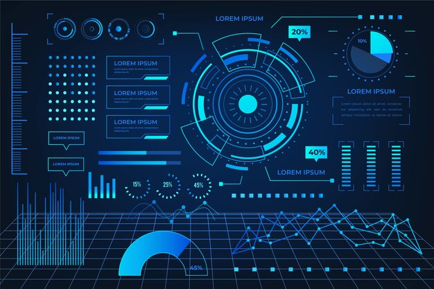 Tecnologia futuristica infografica