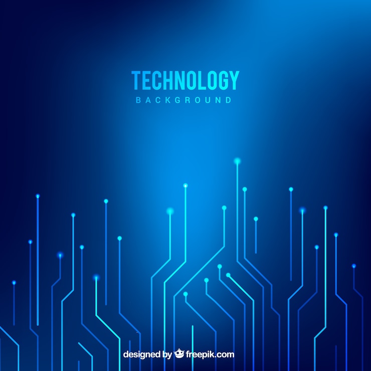 Vettore gratuito tecnologia sfondo blu