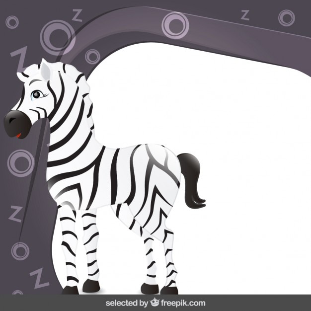 Vettore gratuito telaio con zebra