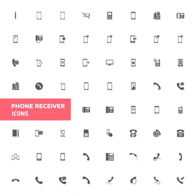 telefono set di icone