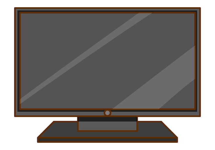 Vettore gratuito televisione su sfondo bianco