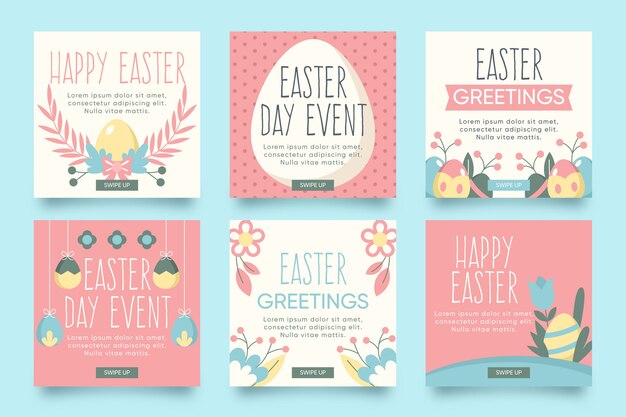 Tema del giorno di Pasqua per la raccolta di post Instagram