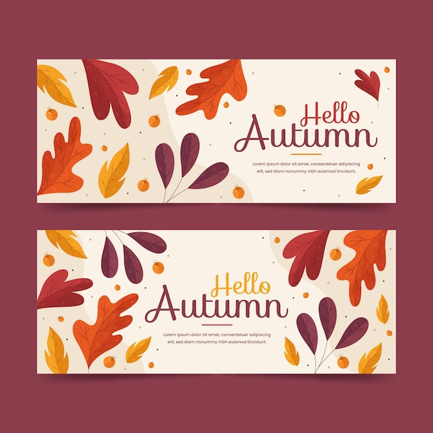 Tema del modello di banner autunnali
