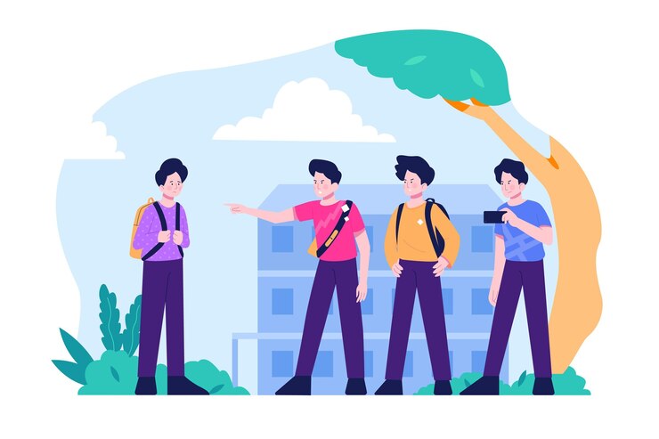 Vettore gratuito tema dell'illustrazione di cyber bullismo