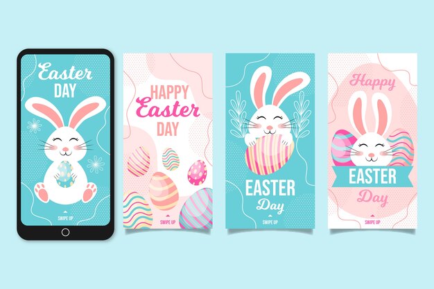 Tema della raccolta di storie del instagram di giorno di Pasqua