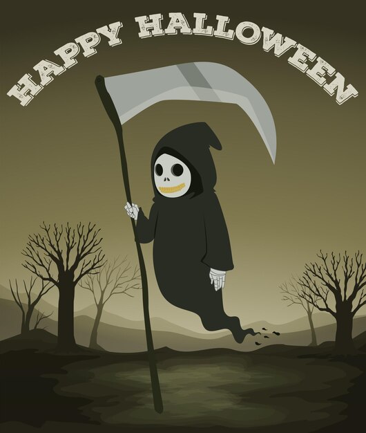 Tema di Halloween con fantasma