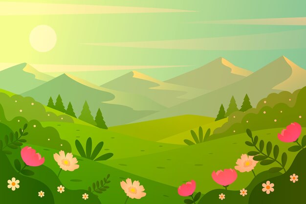 Tema primaverile per il paesaggio
