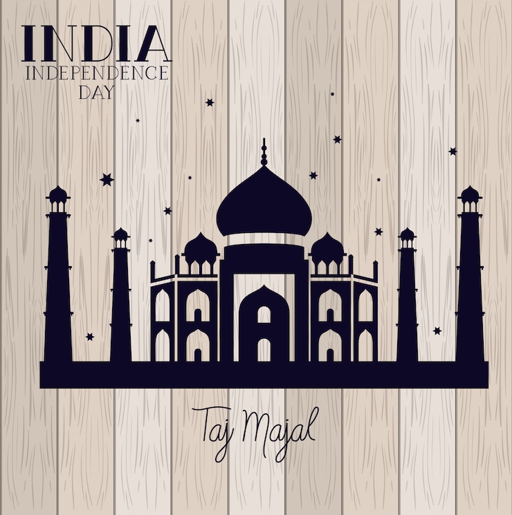 Vettore gratuito tempio indiano del taj majal