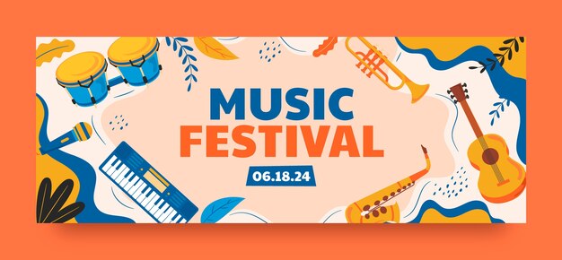 Template di copertina di festival musicali su Facebook
