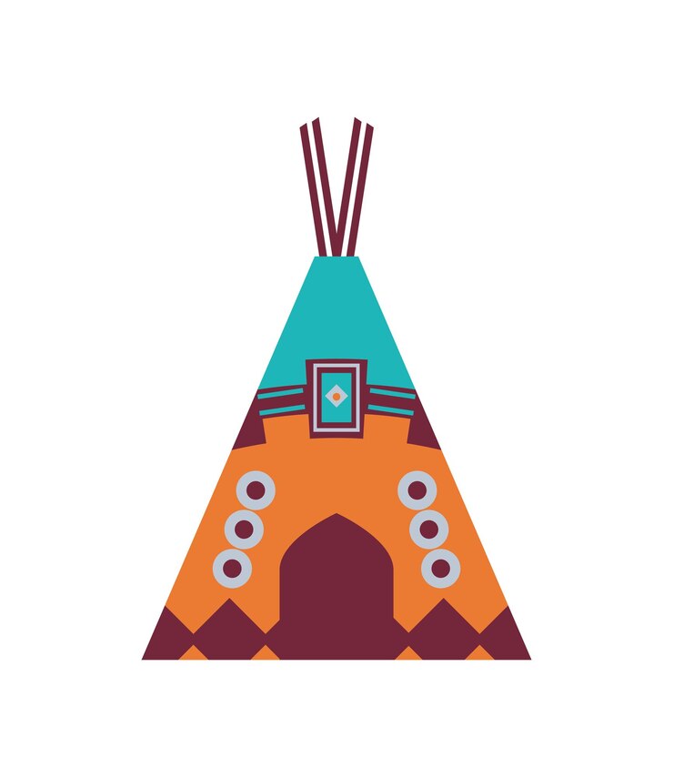 Vettore gratuito tenda dei nativi americani