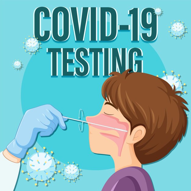 Test Covid 19 con kit per il test dell'antigene