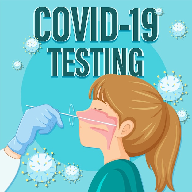 Test Covid 19 con kit per il test dell'antigene