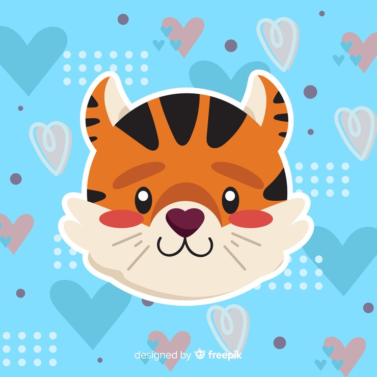 Vettore gratuito testa di tigre