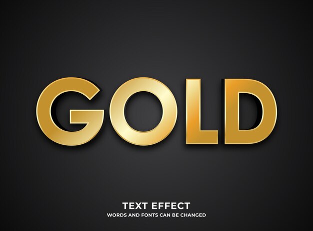 Testo modificabile con colore oro