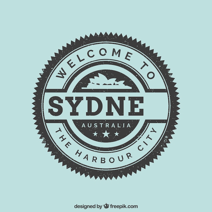 Vettore gratuito timbro sydney