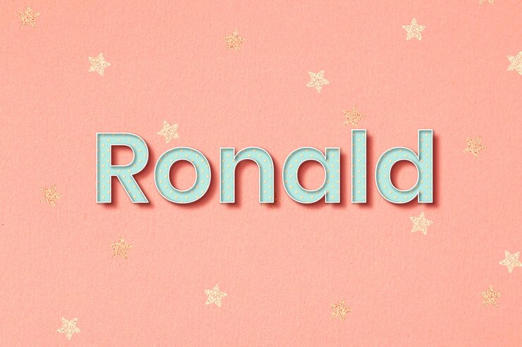 Vettore gratuito tipografia pastello di arte della parola di ronald