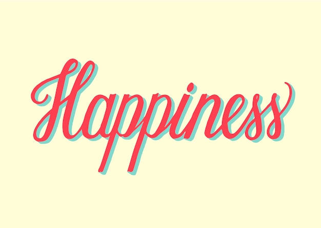 Tipografia stile Happiness scritto a mano