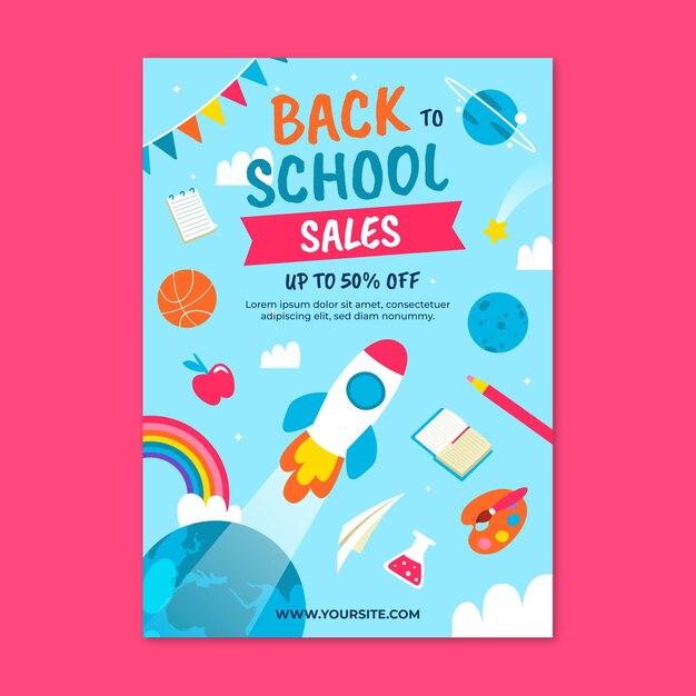 Torna a modello di poster verticale di vendita della scuola