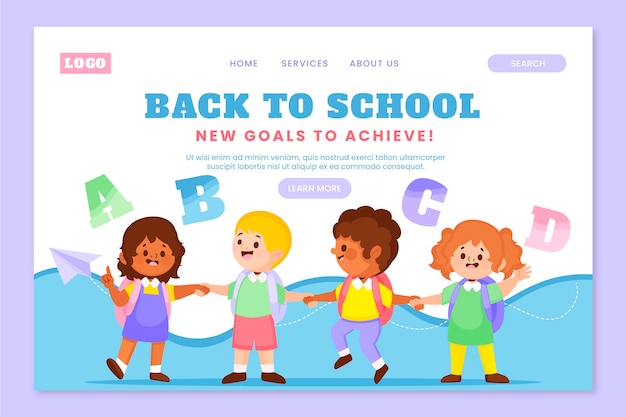 Torna al modello di pagina di destinazione della scuola