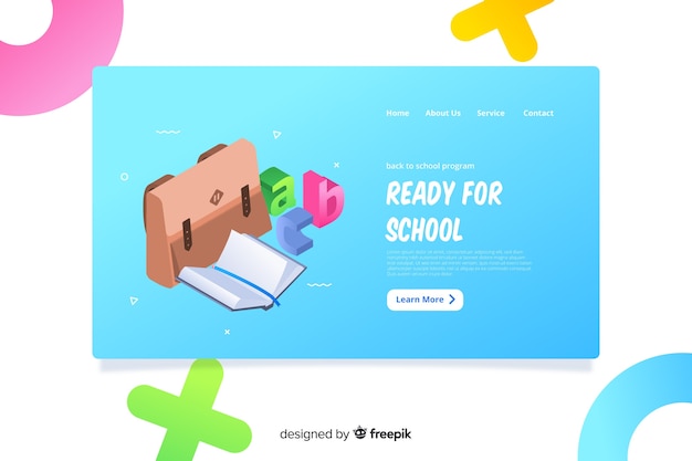 Torna al modello di pagina di destinazione della scuola