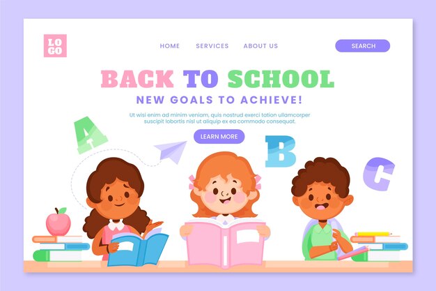 Torna al modello di pagina di destinazione della scuola