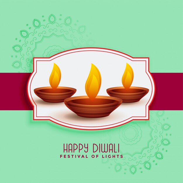 Tradizionale felice diwali festival cartolina d&#39;auguri design