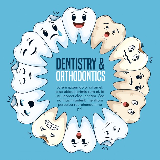 Trattamento di odontoiatria con cura igienica della medicina