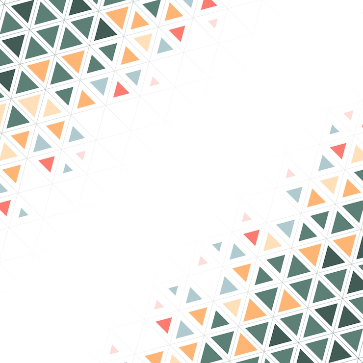 Vettore gratuito triangolo colorato modellato su sfondo bianco