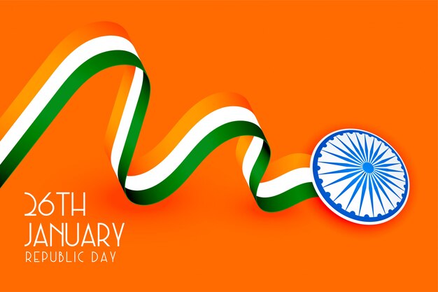 Tricolore bandiera indiana design per la festa della repubblica