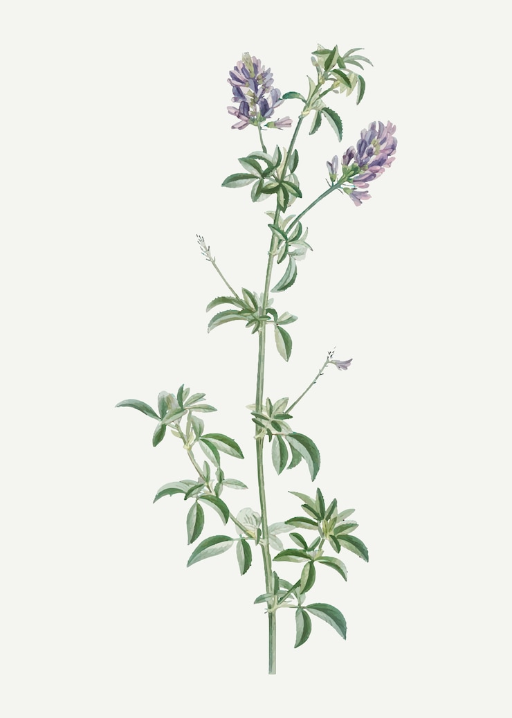 Vettore gratuito trifoglio spagnolo in fiore