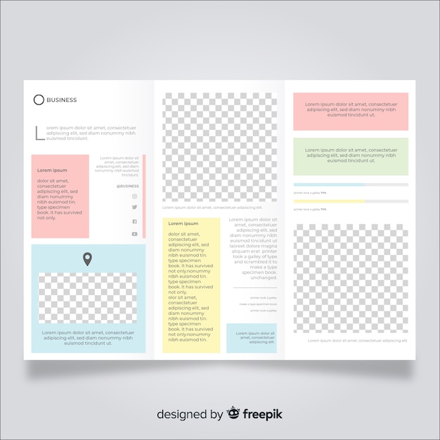 Trifold modello di brochure aziendale