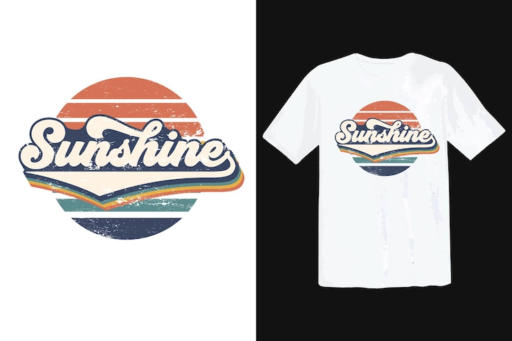 Vettore gratuito tshirt design alla moda, tipografia vintage e lettering art, slogan retrò