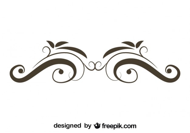 Vettore gratuito turbinio retrò floral design elegante