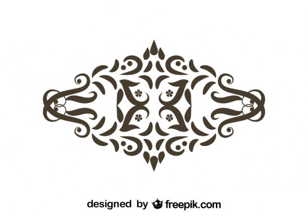 Vettore gratuito turbinio retro ornamento floreale
