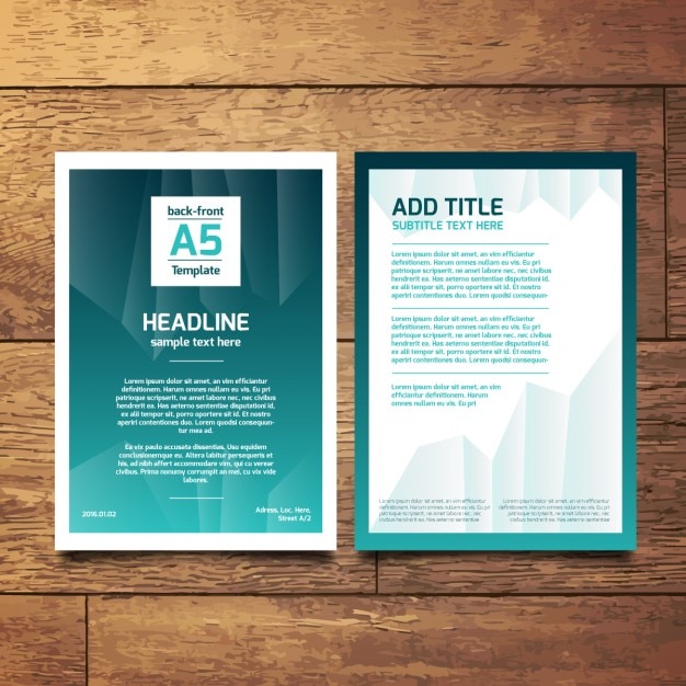 Vettore gratuito turchese brochure astratto a5