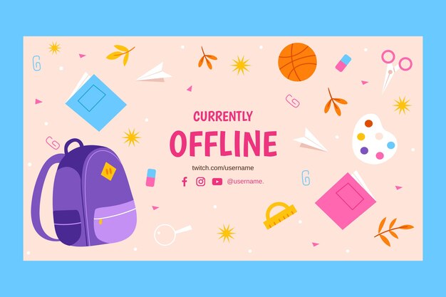 Twitch sfondo per la stagione del ritorno a scuola