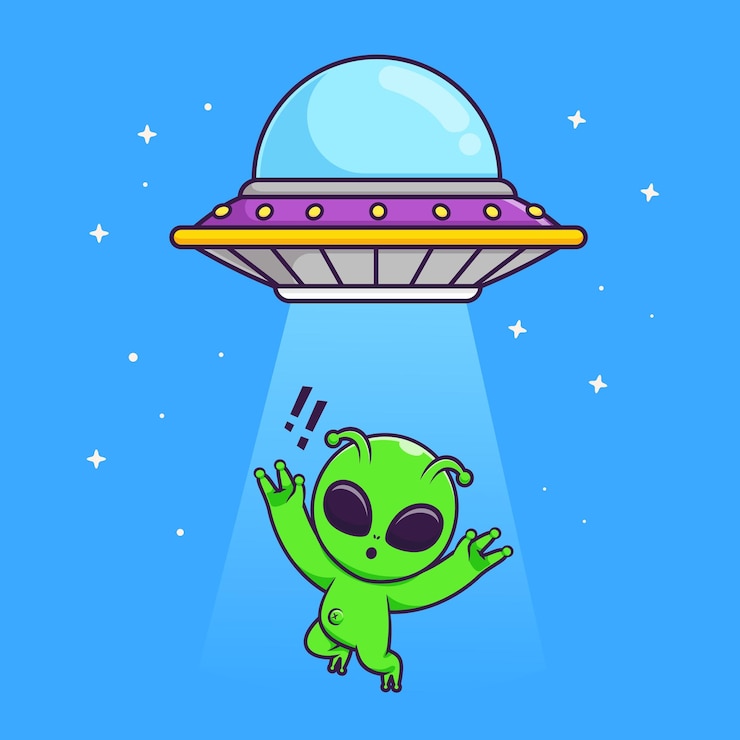 Vettore gratuito ufo carino che cattura alieni cartoon icona vettoriale illustrazione scienza tecnologia icona isolata piatta