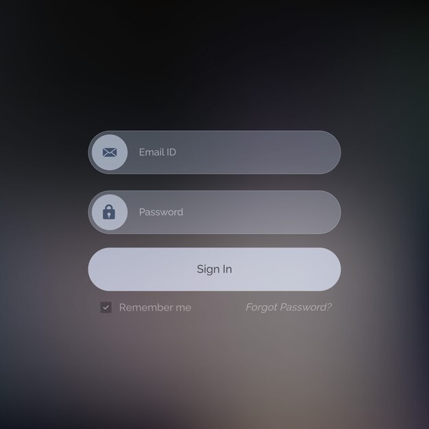 ui scuro per la progettazione form di login