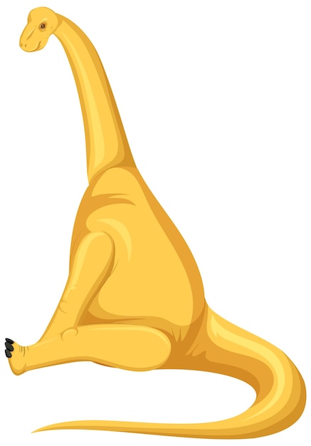 Un dinosauro brontosauro su sfondo bianco