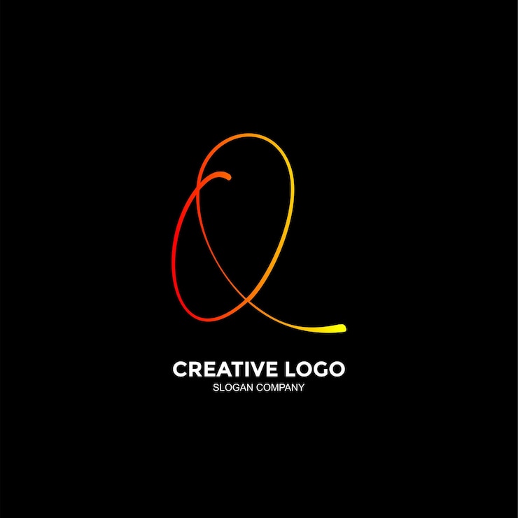 Vettore gratuito un logo nero e giallo con sopra la lettera l