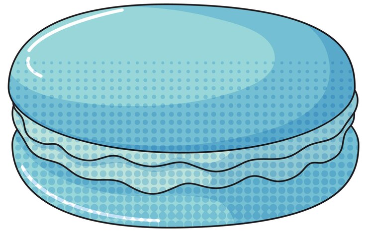 Vettore gratuito un macaron su sfondo bianco
