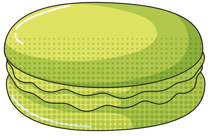 Vettore gratuito un macaron su sfondo bianco