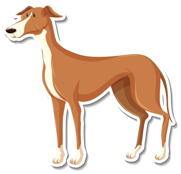 Un modello di adesivo del personaggio dei cartoni animati del cane