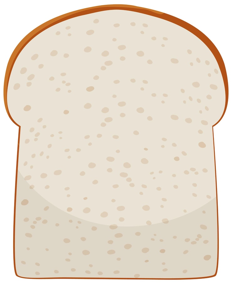 Vettore gratuito un pane di grano intero su sfondo bianco