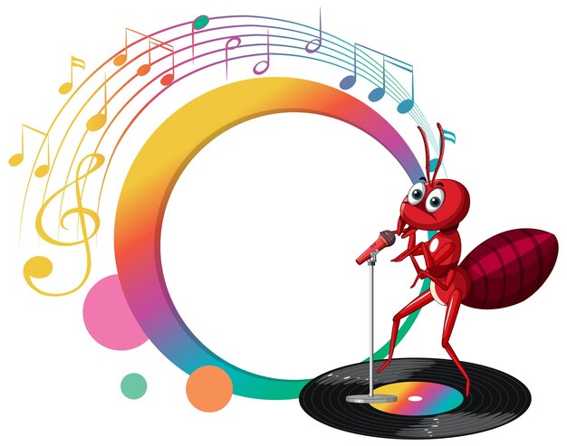 Un personaggio dei cartoni animati di una formica cantante