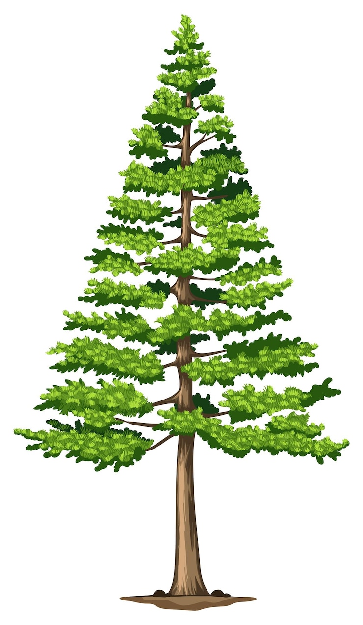 Vettore gratuito un pino verde