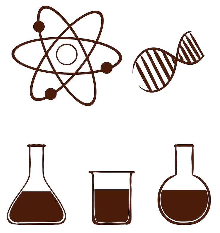 Vettore gratuito un semplice esperimento scientifico
