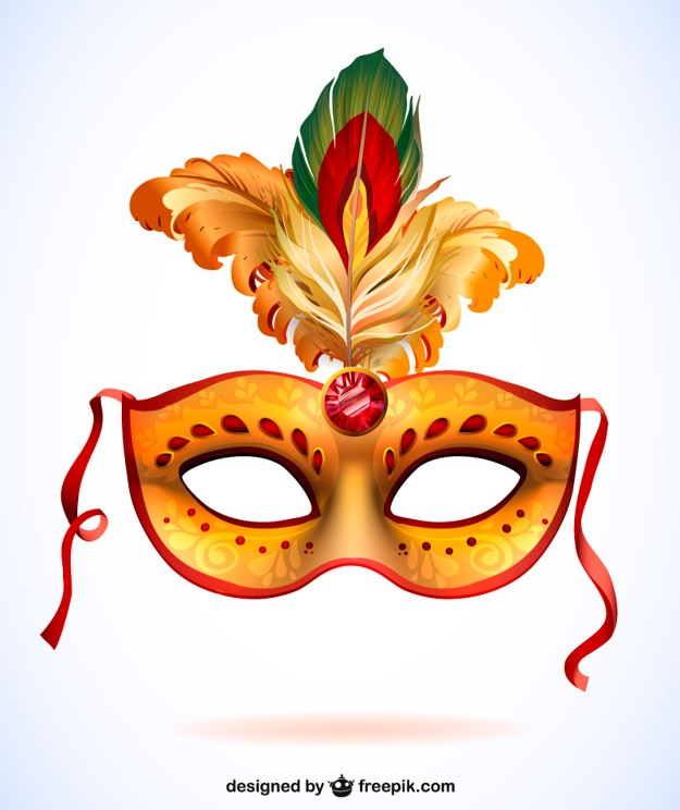 Vettore gratuito una bella maschera di carnevale.